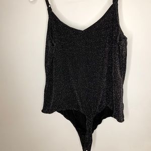 Black Glittery one piece top